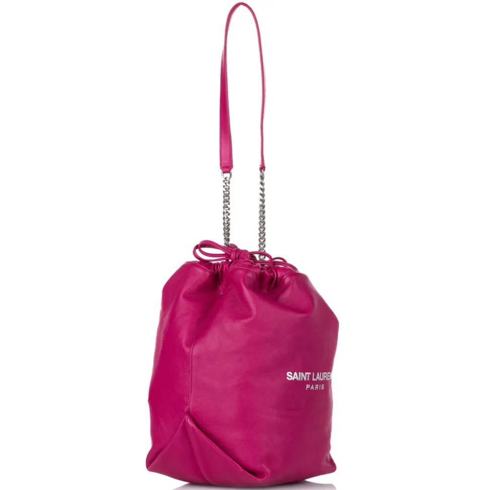 Yves Saint Laurent Vintage - Teddy Leather Bucket Bag - Pink - Leather Handbag - Luxury High Quality - Avvenice
