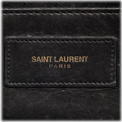 Yves Saint Laurent Vintage - Classic Baby Duffle Leather Satchel - Black - Leather Handbag - Luxury High Quality - Avvenice