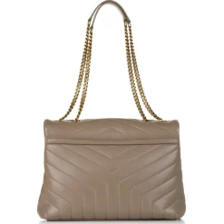 Yves Saint Laurent Vintage - LouLou Leather Shoulder Bag - Brown Beige - Leather Handbag - Luxury High Quality - Avvenice