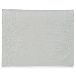 Yves Saint Laurent Vintage - Embossed Uptown Envelope Clutch - White - Leather Handbag - Luxury High Quality - Avvenice