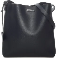 Yves Saint Laurent Vintage - Calf Leather Crossbody Bag - Black - Leather Handbag - Luxury High Quality - Avvenice