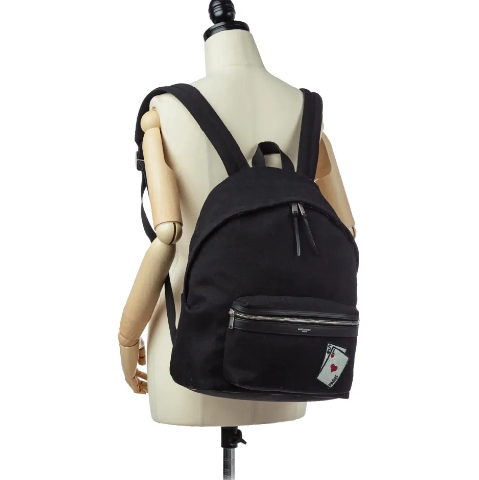 Yves Saint Laurent Vintage - Playing Cards City Canvas Backpack - Black - Leather Backpack - Luxury High Quality - Avvenice