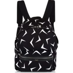 Yves Saint Laurent Vintage - Boomerang Printed Canvas Backpack - Black - Leather Backpack - Luxury High Quality - Avvenice