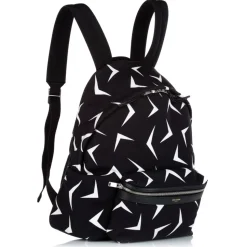 Yves Saint Laurent Vintage - Boomerang Printed Canvas Backpack - Black - Leather Backpack - Luxury High Quality - Avvenice