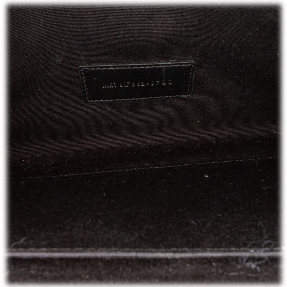 Yves Saint Laurent Vintage - Monogram Chevron Leather Clutch Bag - Brown Beige - Leather Handbag - Luxury High Quality - Avvenice