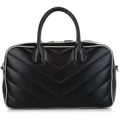 Yves Saint Laurent Vintage - Miles Bowling Bag - Black - Leather Handbag - Luxury High Quality - Avvenice