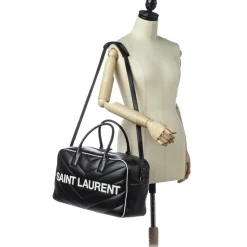 Yves Saint Laurent Vintage - Miles Bowling Bag - Black - Leather Handbag - Luxury High Quality - Avvenice