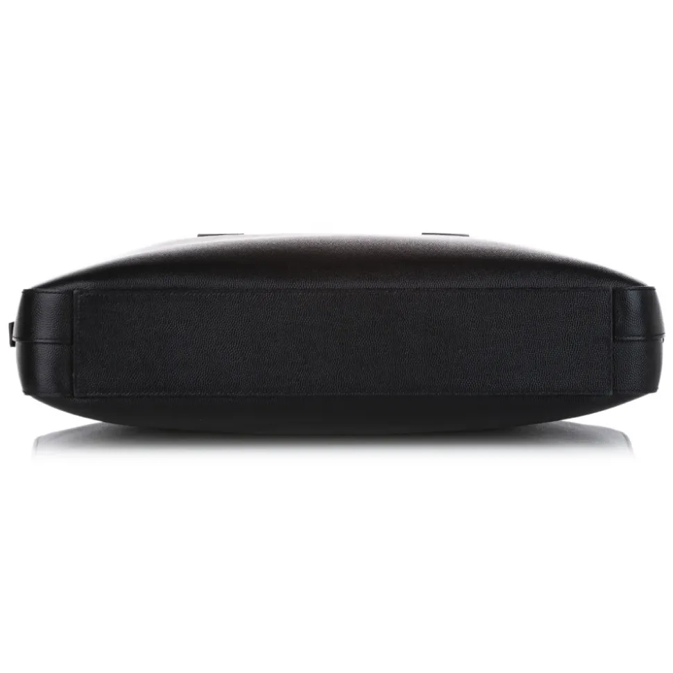 Yves Saint Laurent Vintage - Museum Leather Briefcase - Black - Leather Handbag - Luxury High Quality - Avvenice