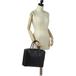 Yves Saint Laurent Vintage - Museum Leather Briefcase - Black - Leather Handbag - Luxury High Quality - Avvenice
