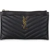 Yves Saint Laurent Vintage - Monogram Bill Pouch - Black - Leather Handbag - Luxury High Quality - Avvenice