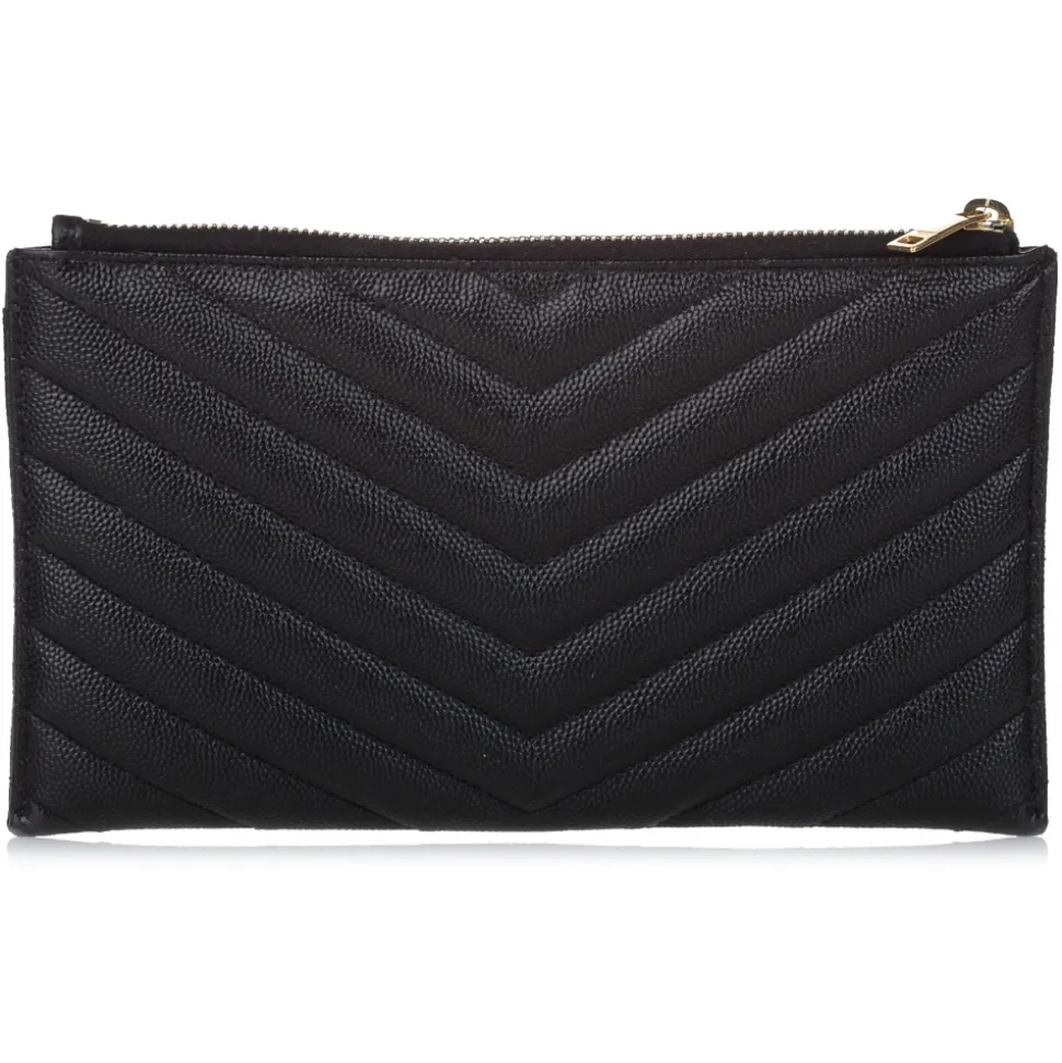 Yves Saint Laurent Vintage - Monogram Bill Pouch - Black - Leather Handbag - Luxury High Quality - Avvenice