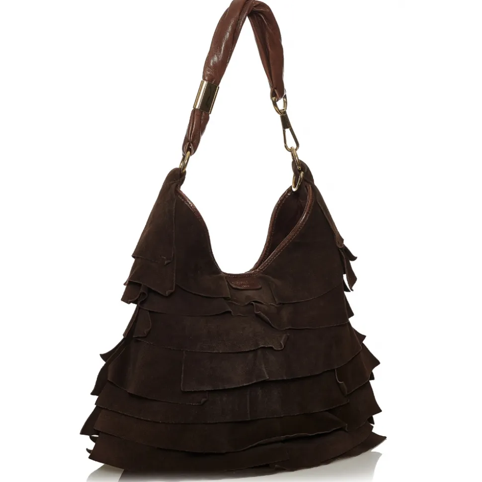 Yves Saint Laurent Vintage - Saint Tropez Suede Hobo Bag - Brown - Leather Handbag - Luxury High Quality - Avvenice