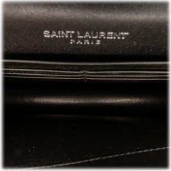Yves Saint Laurent Vintage - Kate Leather Wallet on Chain - Black Silver - Leather Wallet - Luxury High Quality - Avvenice