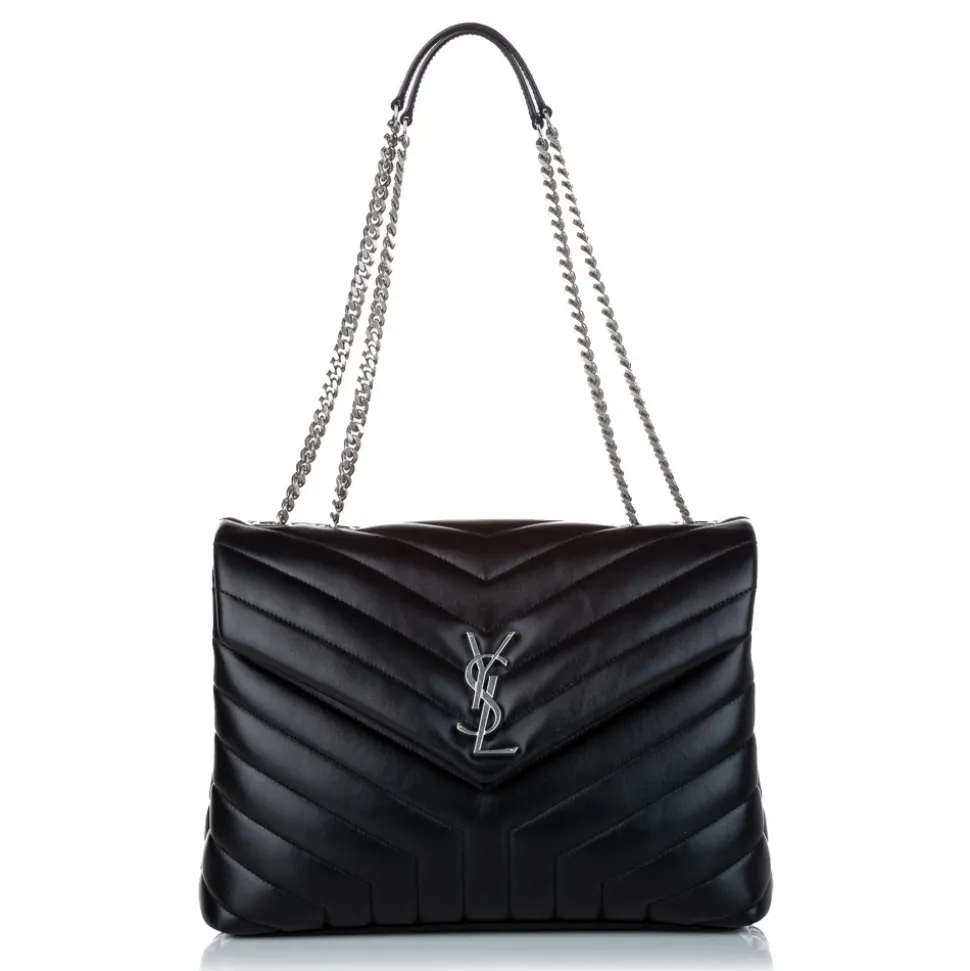 Yves Saint Laurent Vintage - LouLou Leather Shoulder Bag - Black - Leather Handbag - Luxury High Quality - Avvenice