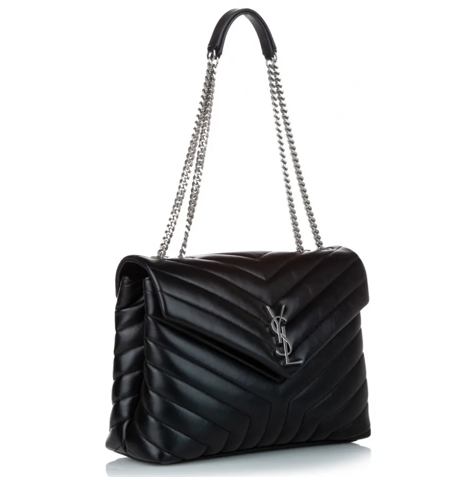 Yves Saint Laurent Vintage - LouLou Leather Shoulder Bag - Black - Leather Handbag - Luxury High Quality - Avvenice