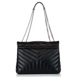Yves Saint Laurent Vintage - LouLou Leather Shoulder Bag - Black - Leather Handbag - Luxury High Quality - Avvenice