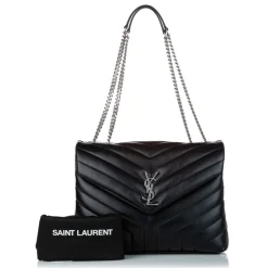 Yves Saint Laurent Vintage - LouLou Leather Shoulder Bag - Black - Leather Handbag - Luxury High Quality - Avvenice
