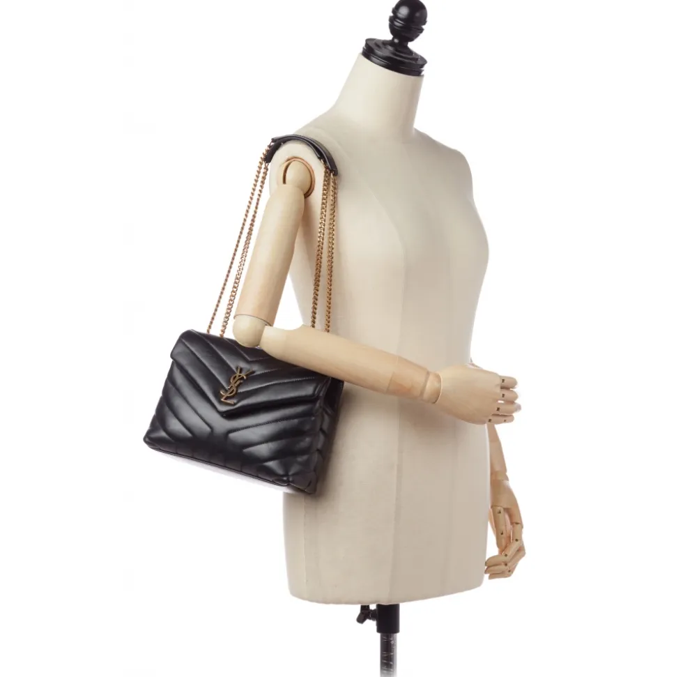 Yves Saint Laurent Vintage - LouLou Leather Crossbody Bag - Black - Leather Handbag - Luxury High Quality - Avvenice