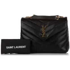 Yves Saint Laurent Vintage - LouLou Leather Crossbody Bag - Black - Leather Handbag - Luxury High Quality - Avvenice
