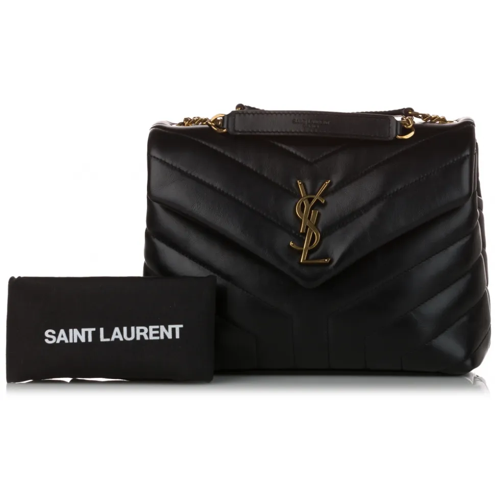 Yves Saint Laurent Vintage - LouLou Leather Crossbody Bag - Black - Leather Handbag - Luxury High Quality - Avvenice