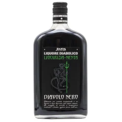 Zanin 1895 - Diavolo Nero Menta Liqueur - Black Devil Mint - Made in Italy - 25 % vol. - Spirit of Excellence - Avvenice
